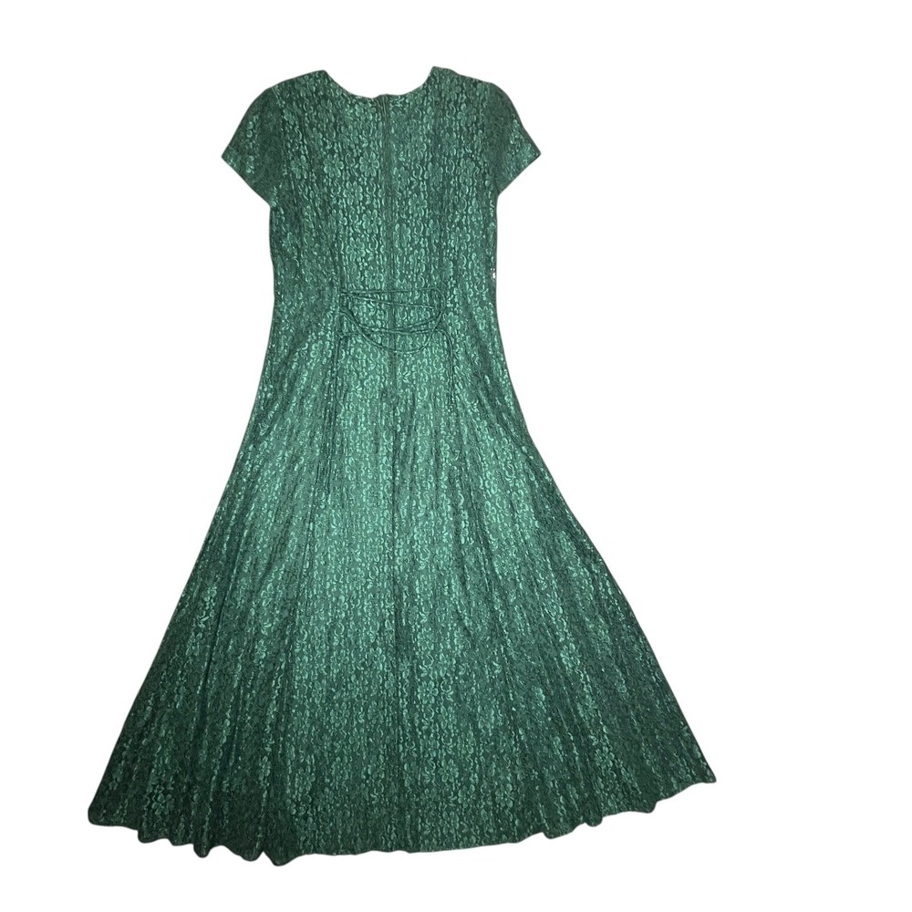 VTG Fredericks of Hollywood Green Lace Dress Corset 11 Fairy Grunge Whimsigoth - Picture 4 of 16